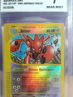 Pokemon Karte - Scizor Reverse Holo - Near Mint 7 - Aquapolis 32/147 Englisch - Image 2