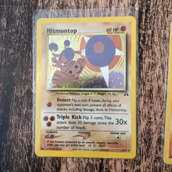 Pokemon TCG Vintage Base Set Lot of 12 Cards Holo Hitmontop Bulbasaur Pikachu - Image 2