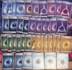 Lot of 40 Reverse Holo Energy Cards Pokemon Various Sets - Image 1