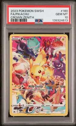 PSA 10 Pikachu #160 - Pokemon Crown Zenith Secret Rare - Pokemon TCG GEM MINT - Image 1