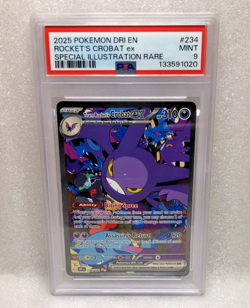 Pokemon TCG Team Rocket's Crobat ex 234/182 Destined Rivals Special Rare PSA 9 - Image 1
