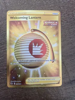 Pokemon Welcoming Lantern 230/198 Holo Gold Secret Rare Chilling Reign NM - Image 1