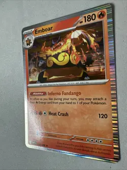 Pokemon TCG * SV White Flare * 013/086 Emboar Rare * HOLO * FRESH PK - Image 2