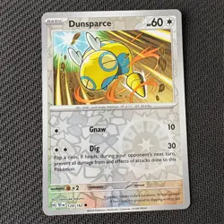 Dunsparce 128/162 Reverse Holo Pokemon TCG: Temporal Forces Near Mint (NM) - Image 1