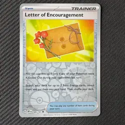 Letter of Encouragement 189/197 Reverse Holo Pokemon TCG: Obsidian Flames (NM) - Image 1