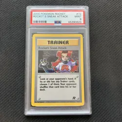 Rocket's Sneak Attack #72 Team Rocket PSA 9 Non-Holo Mint Pokemon WotC Unlimited - Image 1