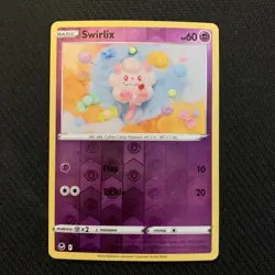 Swirlix Reverse Holo 83/195 Pokemon TCG: Silver Tempest Near Mint (NM) Common - Image 1