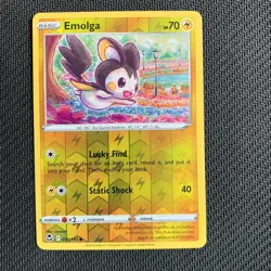 Emolga 054/195 Reverse Holo Pokemon TCG: Silver Tempest Near Mint (NM) - Image 1