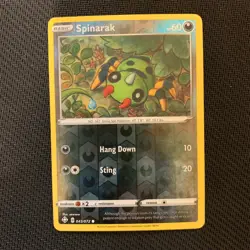 Spinarak 043/072 Reverse Holo Pokemon TCG: Shining Fates Near Mint (NM) Common - Image 1