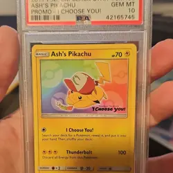 Pokemon Ash's Pikachu SM108 SM Black Star Promo PSA 10 GEM MT English Card - Image 1