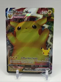 Pokemon Pikachu VMAX SWSH062 Celebrations Black Star Promo Card - Image 1
