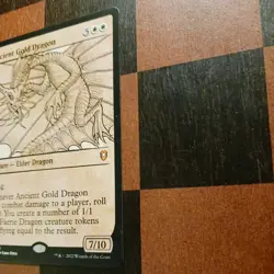 Mtg Ancient Gold Dragon NM/M #376 Showcase Commander Baldur’s Gate Mythic Card - Image 4