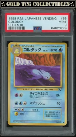 PSA 9 ⭐ Pokemon Golduck 55 Vending Series III 3 Japanese Promo Graded Card - Image 1
