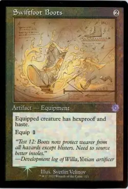 Swiftfoot Boots [Schematic Foil] #121 | Magic Brother's War Retro Artifacts - Image 1