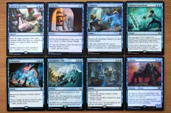 Set of 8 Commander Blue Board Wipes *NM* (English Magic MTG) Commander EDH - Image 1