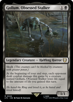 Gollum, Obsessed Stalker #26 | NM Near Mint | LTC Lord of the Rings Magic MTG - Image 1