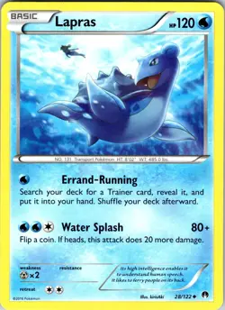 Lapras 28/122 XY - BREAKpoint Pokemon TCG NM Normal - Image 1