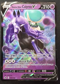 Pokemon TCG - Shadow Rider Calyrex V SWSH06: Chilling Reign 074/198 NM - Image 1