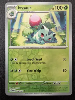Pokemon TCG - Ivysaur - Uncommon SV: Scarlet & Violet 151 002/165 NM - Image 1