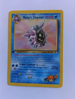 Pokemon Gym Heroes- Misty's Cloyster- 1st Edition- Near Mint-Vintage WOTC 29/132 - Image 1