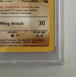 Aerodactyl 1st Edition RARE Prerelease POKEMON Card PSA 8 NM-MT FOSSIL Holo 1/62 - Image 3