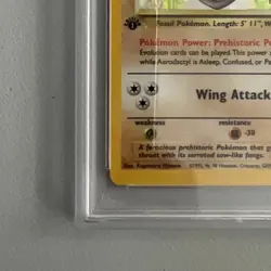Aerodactyl 1st Edition RARE Prerelease POKEMON Card PSA 8 NM-MT FOSSIL Holo 1/62 - Image 4