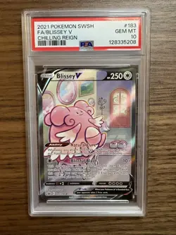 2021 Pokemon SWSH Chilling Reign Blissey V #183/198 PSA 10 - Image 1
