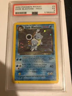 2000 POKEMON ROCKET #3 DARK BLASTOISE-HOLO PSA 5 - Image 2