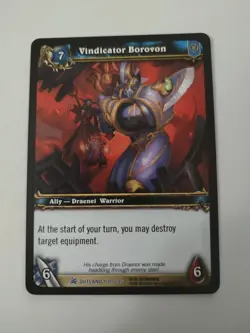 Vindicator Borovon - Fires Of Outland - World Of Warcraft WoW TCG Rare NM - Image 1