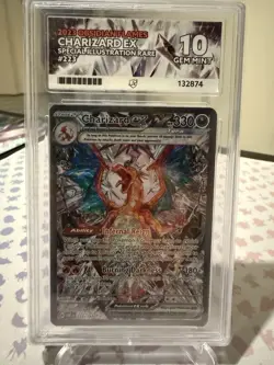 Pokemon TCG Charizard EX Card Scarlet Violet Obsidian Flames 223/197 Ace 10 - Image 1