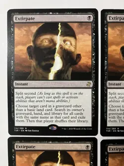 Magic The Gathering MTG Extirpate X4 Black Instant Regular Rare 4 Card Lot - Image 2
