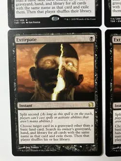 Magic The Gathering MTG Extirpate X4 Black Instant Regular Rare 4 Card Lot - Image 5