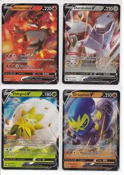 Pokemon Ultra Rare V- 4 Card Lot - Champion's Path! Incineroar & More - Image 1