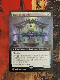 MTG Card: Blade of the Oni (Kamigawa: Neon Dynasty) EXTENDED ART - Image 1