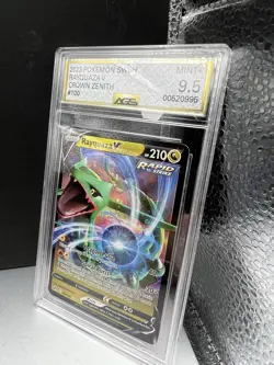 🔥🔥AGS 9.5 Rayquaza V 100/159 Crown Zenith Full Art Rare Pokemon Card🔥🔥 - Image 2