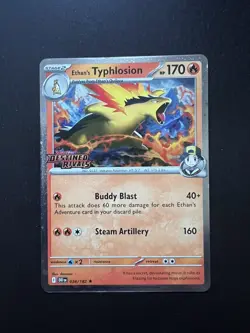 Ethans Typhlosion 034/182 Destined Rivals Stamped Promo Pre Release Pokemon Card - Image 1