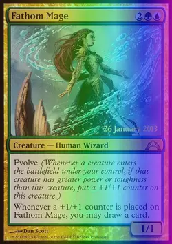 MTG Magic the Gathering Fathom Mage (162U/9) Gatecrash Promos LP FOIL - Image 1