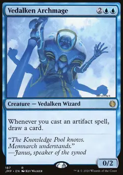 MTG Magic the Gathering Vedalken Archmage (187/496) Jumpstart NM - Image 1