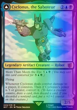 MTG Magic the Gathering Cyclonus, the Saboteur (9/60) Transformers LP FOIL - Image 1