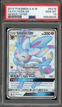 Pokemon Sylveon GX Hidden Fates Full Art #SV76 PSA 10 Gem Mint - Image 1