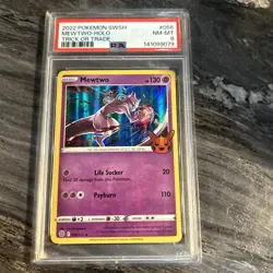 2022 Pokemon SWSH Mewtwo Holo Trick Or Trade PSA 8 NM-MT 056/172 - Image 1