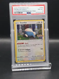 Psa 8 Japanese Snorlax Holo Cosmos Pokemon Go Tins 2022 #055 - Image 1