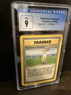 1999 Pokemon Breeder Trainer Base Set Unlimited 76/102 CGC Mint 9 WOTC - Image 2