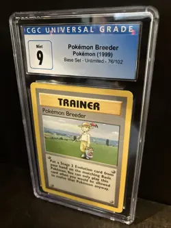 1999 Pokemon Breeder Trainer Base Set Unlimited 76/102 CGC Mint 9 WOTC - Image 3