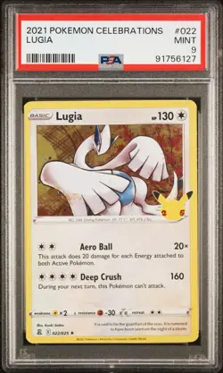 PSA 9 2021 Pokemon Celebrations #022 Lugia - Image 1