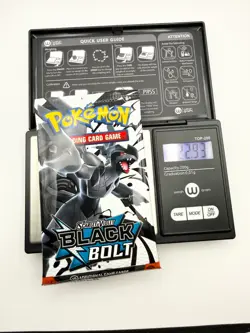 Ridiculously Heavy 22.93g Pokemon TCG SV 10.5 Black Bolt Booster Pack Sealed! - Image 1