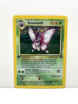 Pokemon TCG Venomoth 13/64 Jungle 1st Edition Holo Rare 1999 MP - Image 1