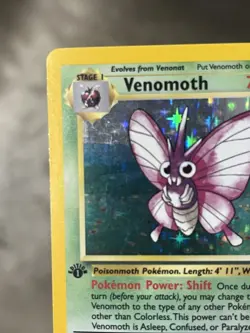 Pokemon TCG Venomoth 13/64 Jungle 1st Edition Holo Rare 1999 MP - Image 4