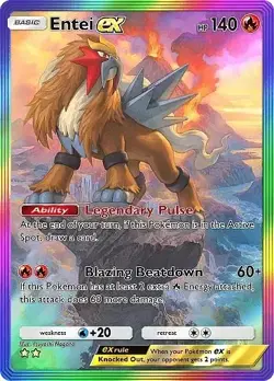 2x Entei EX RR (EN) - Pokemon TCG Pocket PTCGP (Not Physical) - Image 1