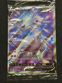 SEALED Mewtwo V SWSH229 Black Star Promo Full Art Holo Pokemon GO TCG 2022 NM - Image 1